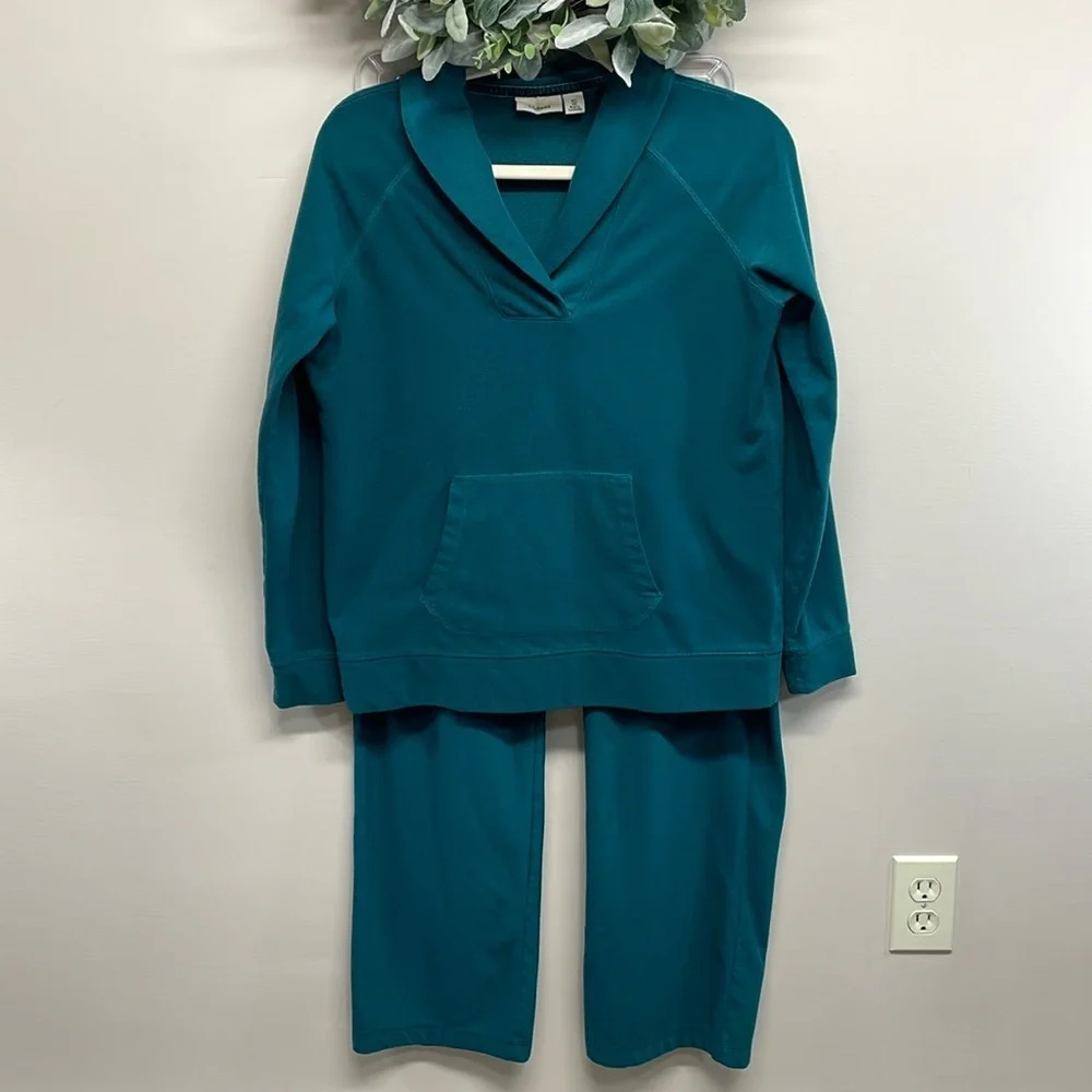 L.L.Bean Polar Fleece Pullover Top and Pull On Pant Set XS/S